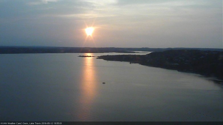 Lake Travis webcam, May 12, 2016 7:10 PM CT