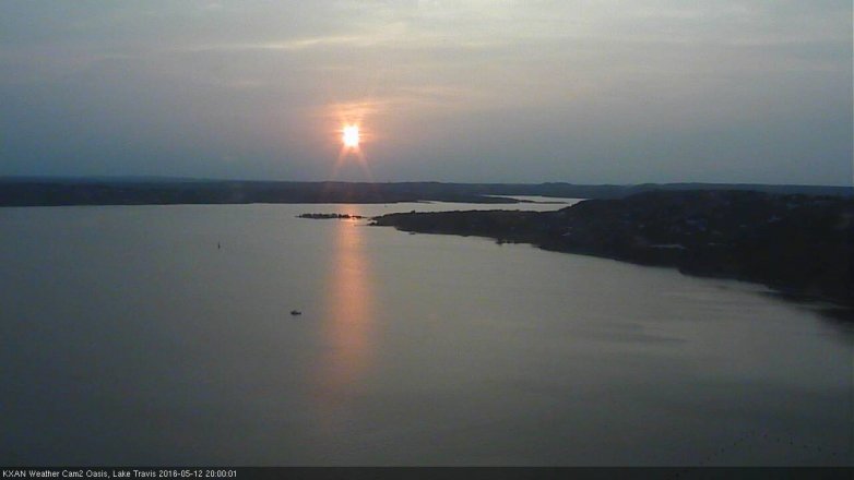 Lake Travis webcam, May 12, 2016 7:30 PM CT