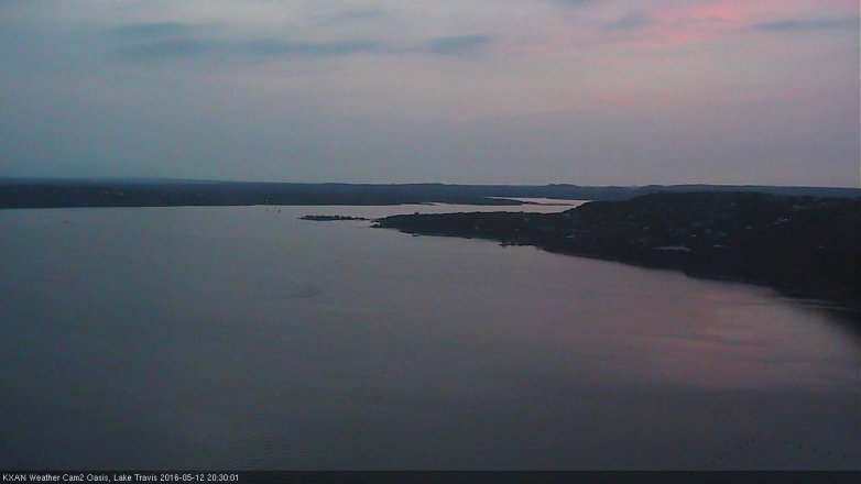 Lake Travis webcam, May 12, 2016 8:05 PM CT