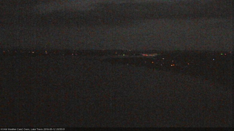 Lake Travis webcam, May 12, 2016 8:30 PM CT