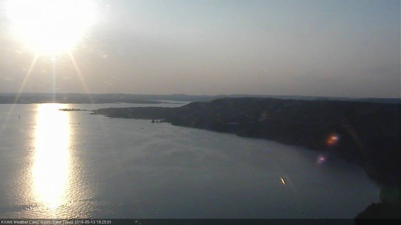 Lake Travis webcam, May 13, 2016 6:55 PM CT