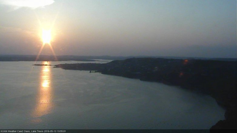 Lake Travis webcam, May 13, 2016 7:25 PM CT