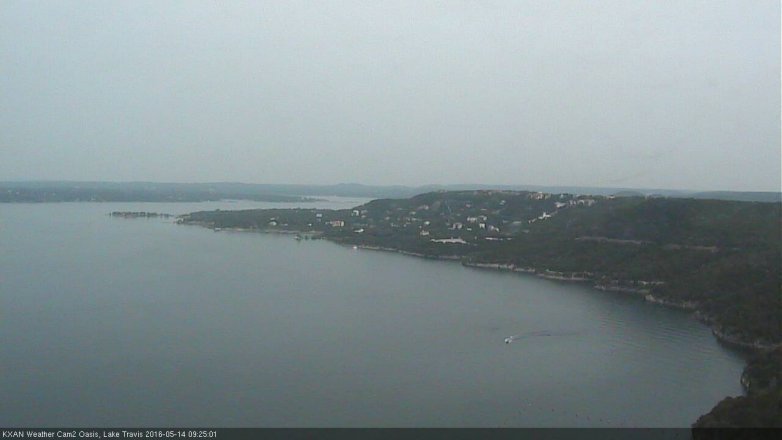 Lake Travis webcam, May 14, 2016 9:00 AM CT