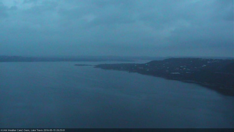 Lake Travis webcam, May 15, 2016 8:00 PM CT