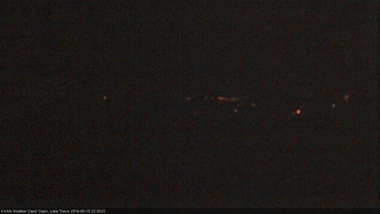 Lake Travis webcam, May 15, 2016 10:00 PM CT
