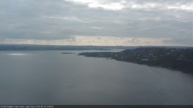 Lake Travis webcam, May 16, 2016 5:25 PM CT