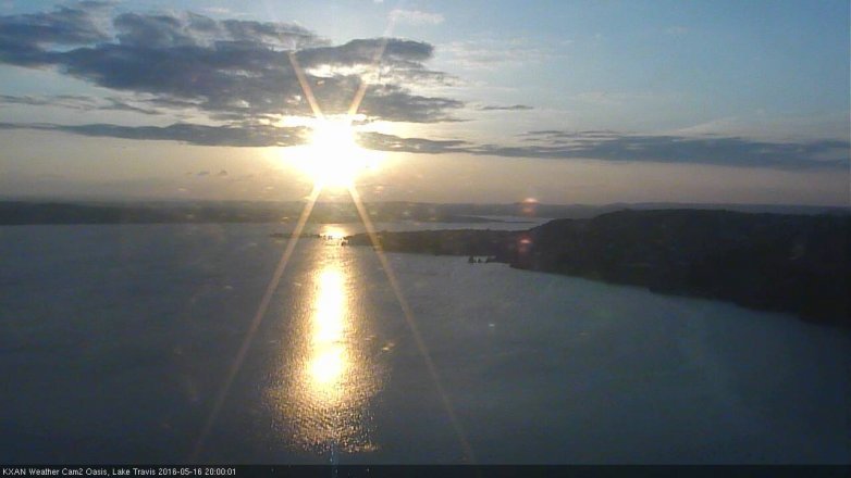 Lake Travis webcam, May 16, 2016 7:15 PM CT