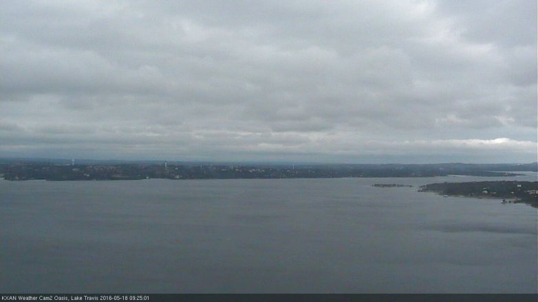 Lake Travis webcam, May 18, 2016 9:00 AM CT