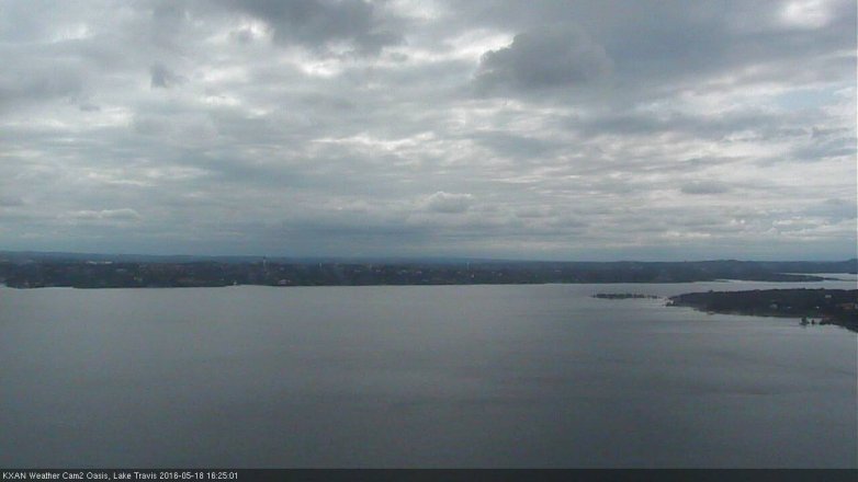 Lake Travis webcam, May 18, 2016 3:55 PM CT