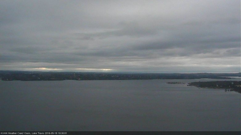 Lake Travis webcam, May 18, 2016 6:05 PM CT