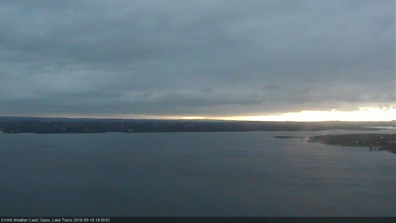 Lake Travis webcam, May 18, 2016 6:40 PM CT