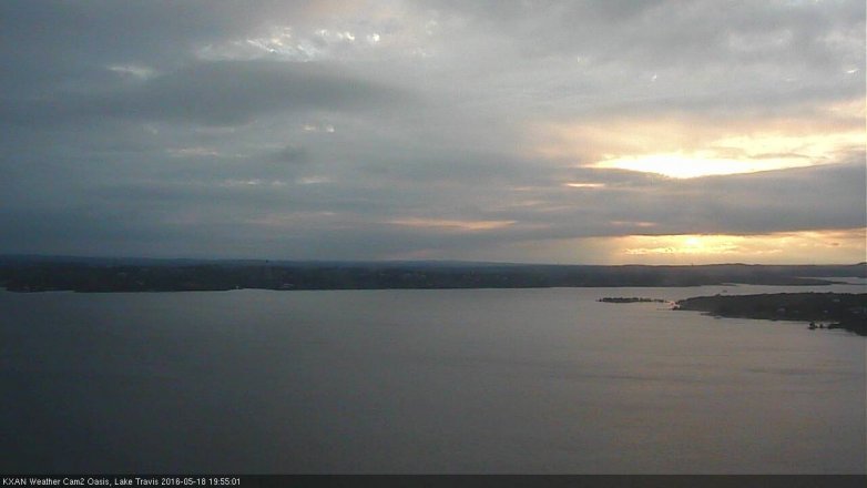 Lake Travis webcam, May 18, 2016 7:25 PM CT