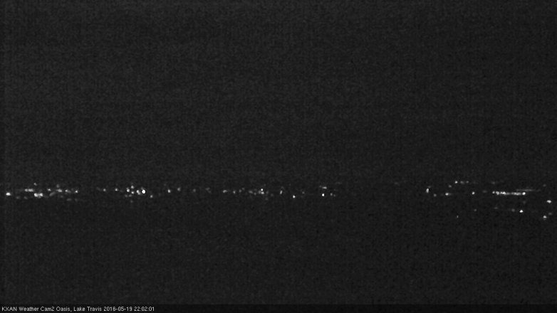 Lake Travis webcam, May 19, 2016 9:25 PM CT