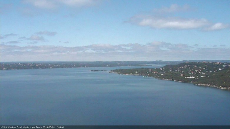 Lake Travis webcam, May 20, 2016 11:10 AM CT