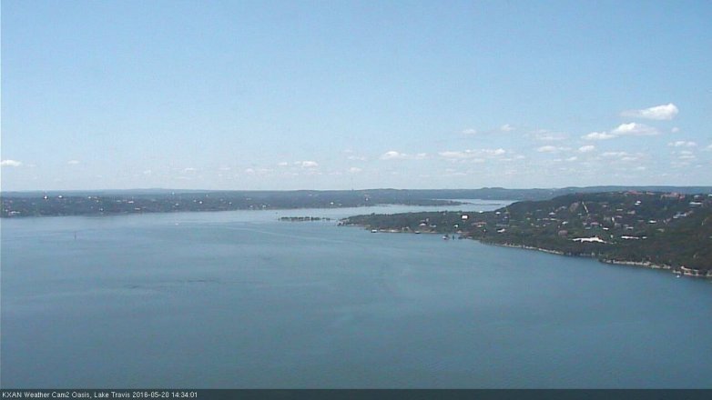 Lake Travis webcam, May 20, 2016 1:55 PM CT