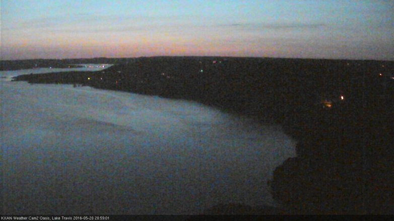 Lake Travis webcam, May 20, 2016 8:25 PM CT