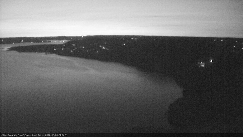 Lake Travis webcam, May 20, 2016 8:30 PM CT