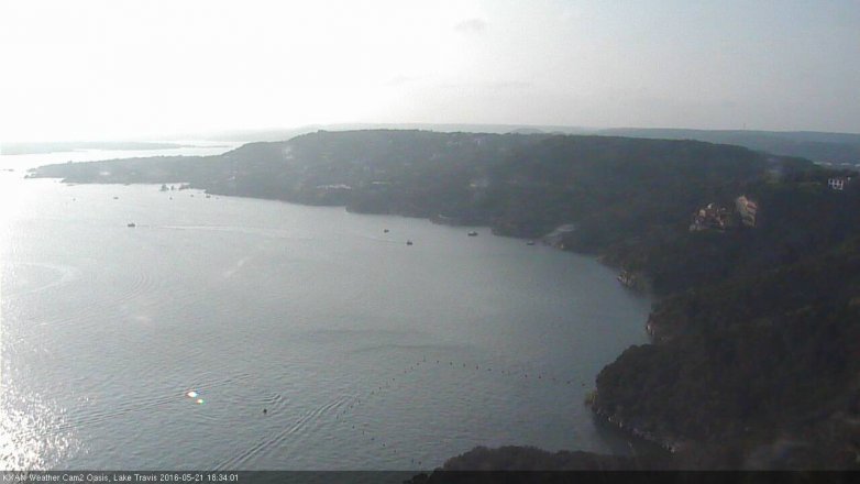 Lake Travis webcam, May 21, 2016 5:55 PM CT