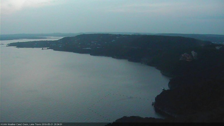 Lake Travis webcam, May 21, 2016 7:40 PM CT
