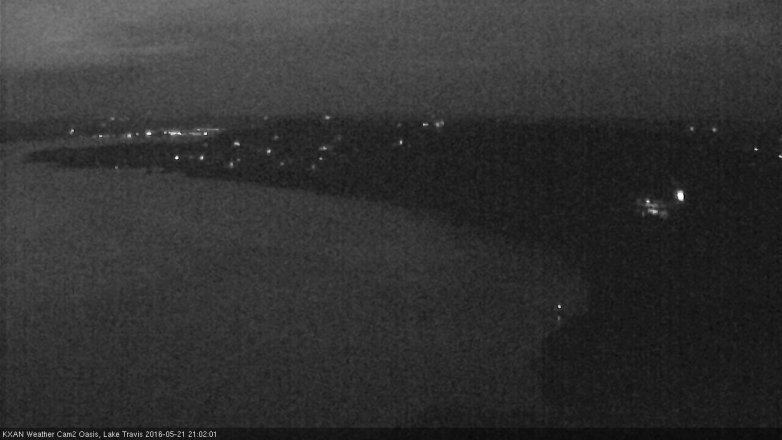 Lake Travis webcam, May 21, 2016 8:30 PM CT