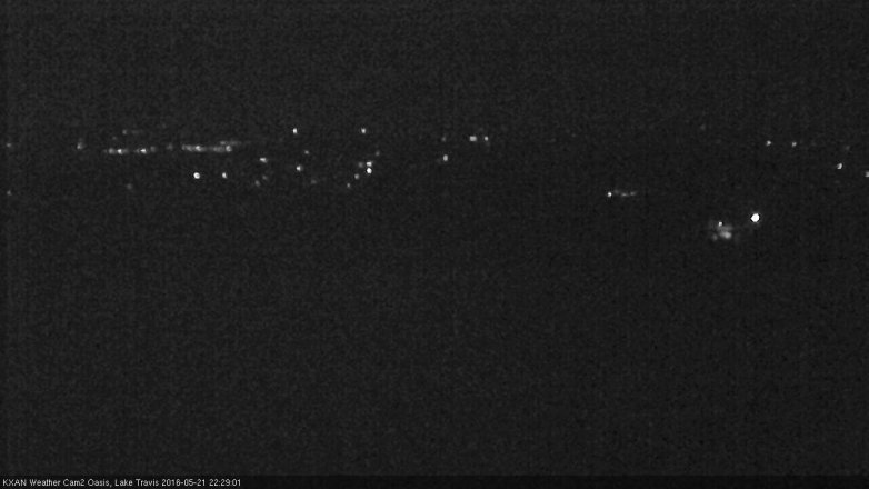 Lake Travis webcam, May 21, 2016 9:40 PM CT