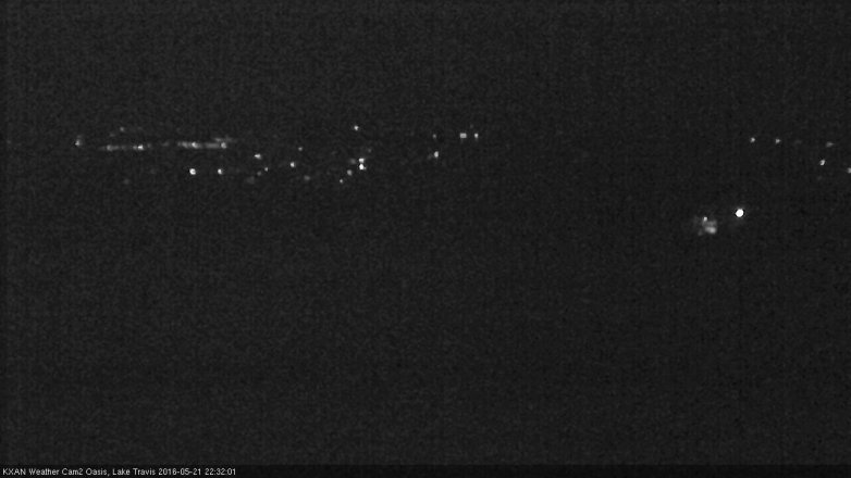 Lake Travis webcam, May 21, 2016 9:50 PM CT