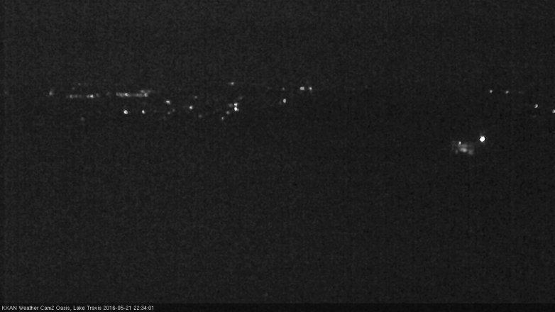Lake Travis webcam, May 21, 2016 10:00 PM CT