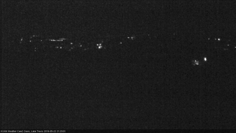 Lake Travis webcam, May 22, 2016 9:00 PM CT