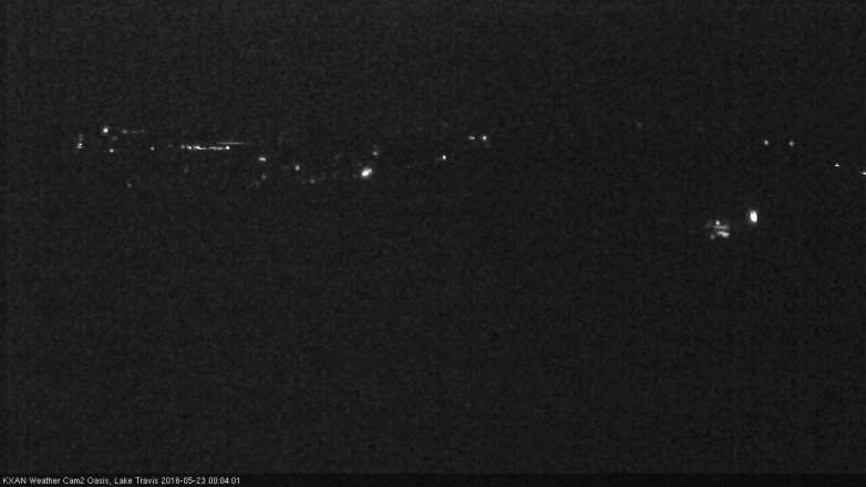 Lake Travis webcam, May 22, 2016 11:35 PM CT