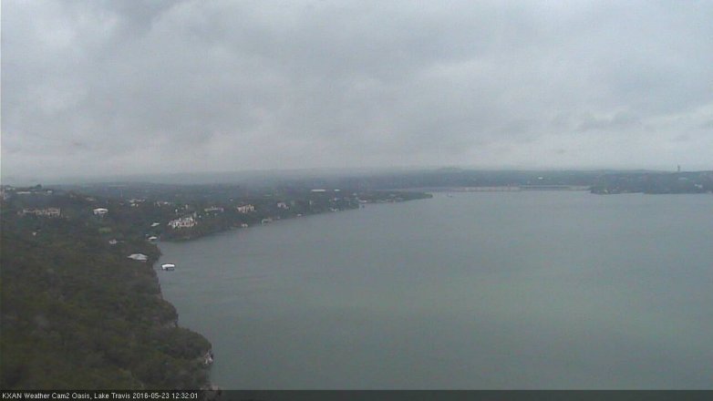 Lake Travis webcam, May 23, 2016 12:00 PM CT