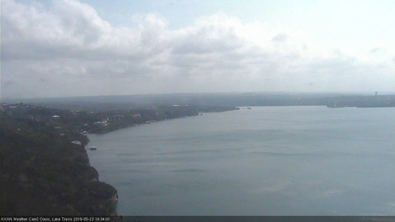 Lake Travis webcam, May 23, 2016 3:55 PM CT
