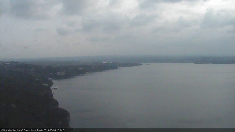 Lake Travis webcam, May 24, 2016 5:40 PM CT