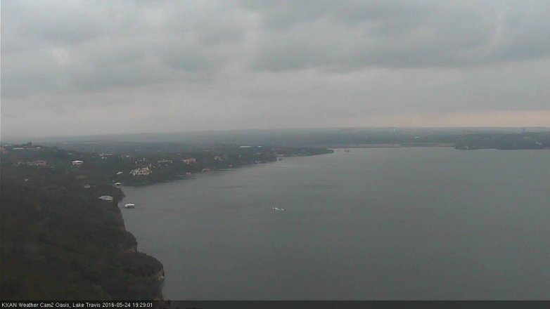 Lake Travis webcam, May 24, 2016 6:40 PM CT