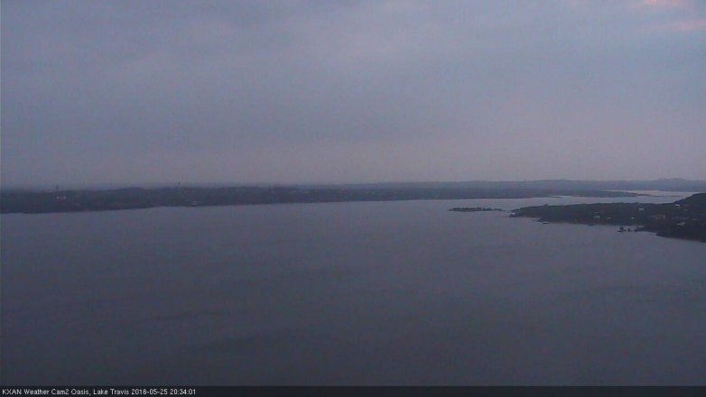 Lake Travis webcam, May 25, 2016 7:55 PM CT