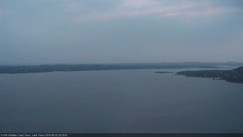 Lake Travis webcam, May 25, 2016 8:00 PM CT