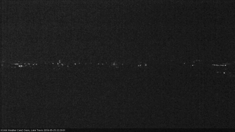 Lake Travis webcam, May 25, 2016 10:00 PM CT