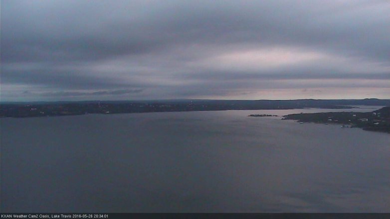 Lake Travis webcam, May 26, 2016 7:55 PM CT