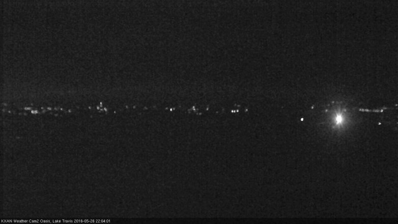 Lake Travis webcam, May 26, 2016 9:30 PM CT