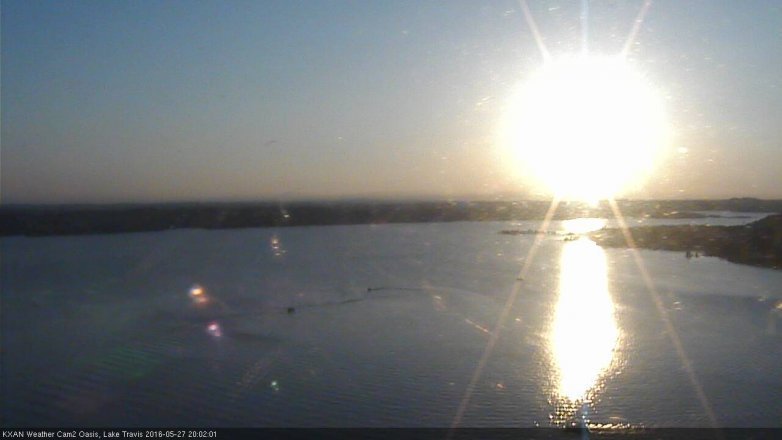 Lake Travis webcam, May 27, 2016 7:30 PM CT