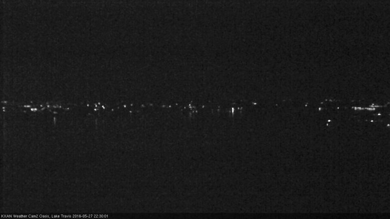 Lake Travis webcam, May 27, 2016 9:45 PM CT