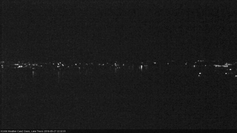 Lake Travis webcam, May 27, 2016 10:00 PM CT