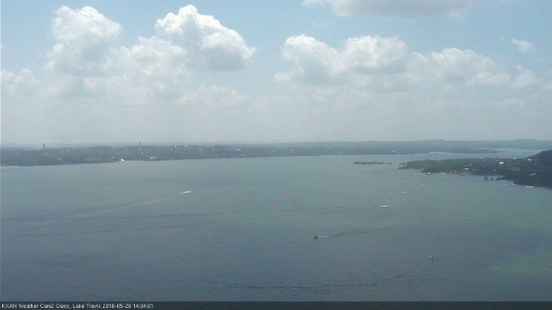 Lake Travis webcam, May 28, 2016 1:55 PM CT
