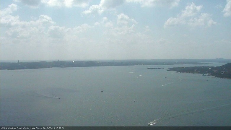 Lake Travis webcam, May 28, 2016 3:20 PM CT