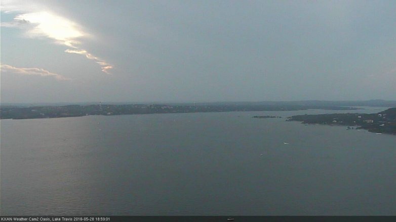 Lake Travis webcam, May 28, 2016 6:05 PM CT