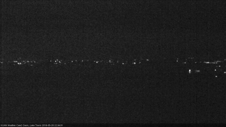 Lake Travis webcam, May 28, 2016 10:00 PM CT