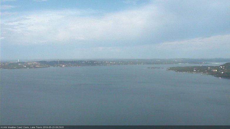 Lake Travis webcam, May 29, 2016 9:00 AM CT