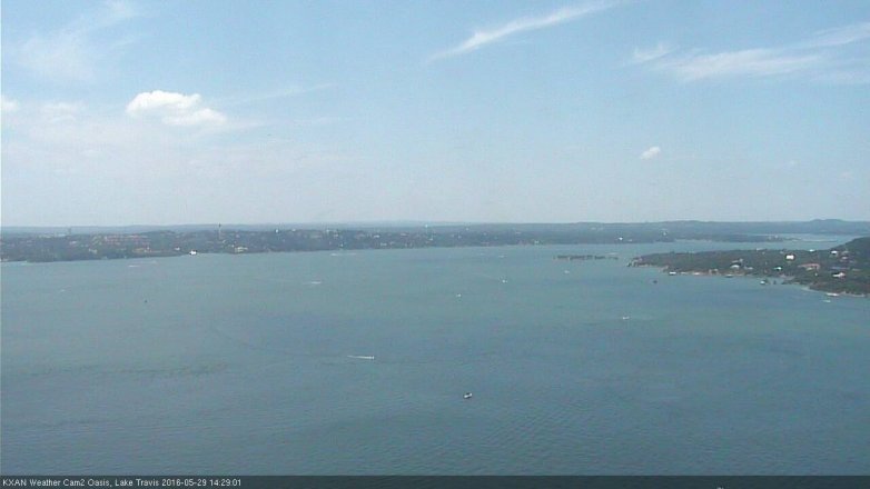 Lake Travis webcam, May 29, 2016 1:40 PM CT
