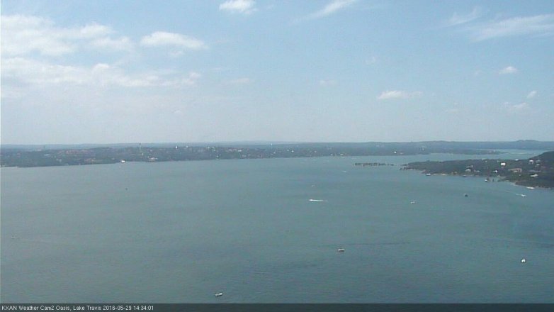 Lake Travis webcam, May 29, 2016 1:45 PM CT