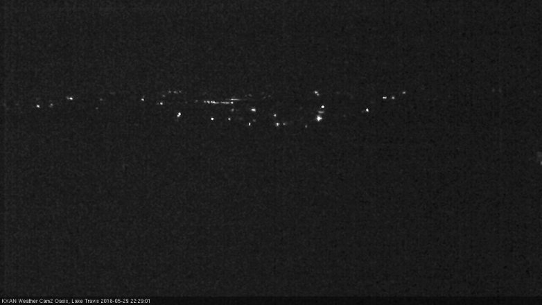 Lake Travis webcam, May 29, 2016 10:00 PM CT