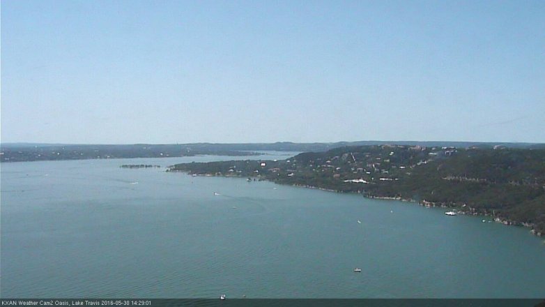Lake Travis webcam, May 30, 2016 1:35 PM CT